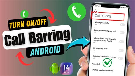 call barring android|how to unlock call barring.